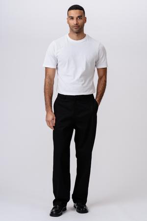 Straight Cotton Chino - Svart