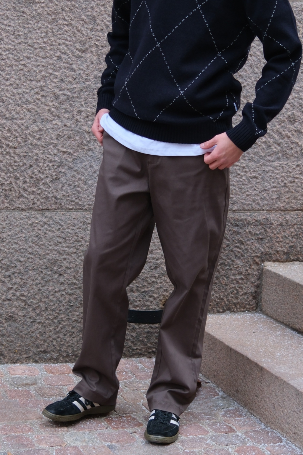 Straight Cotton Chino - Oliven
