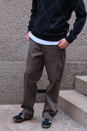 Straight Cotton Chino - Oliven
