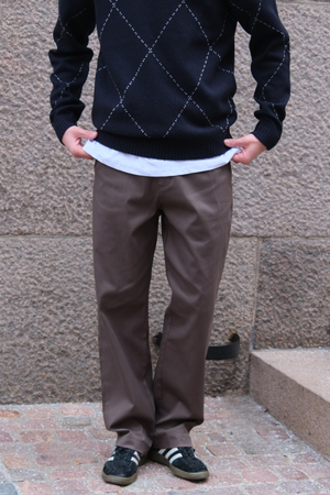 Straight Cotton Chino - Oliven