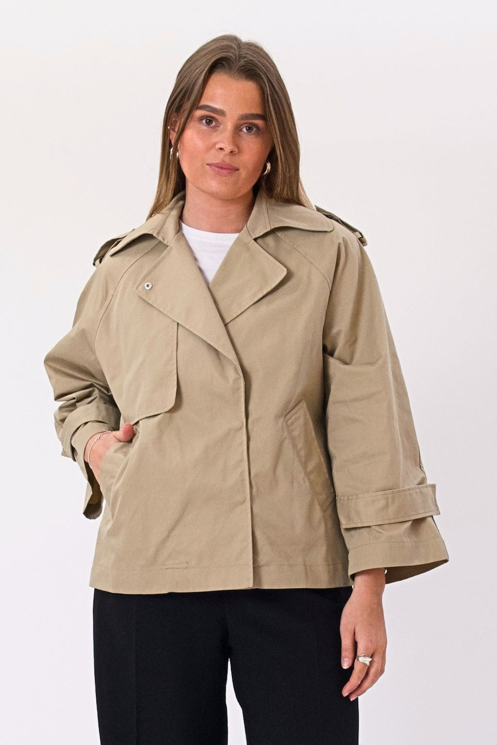 Elara Short Trenchcoat - Beige
