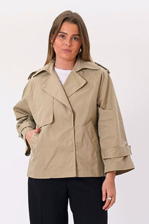 Elara Short Trenchcoat - Beige