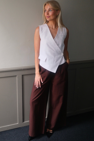 Melissa Wide Pants - Brun