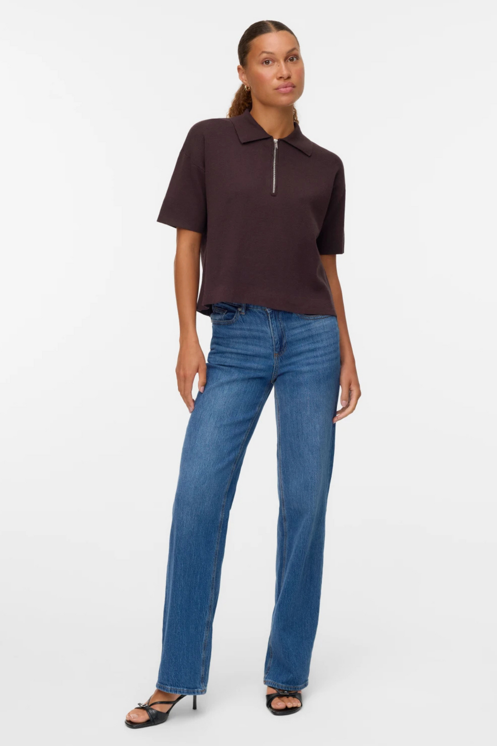 Gold 2/4 Poloneck Pullover - Chocolate Torte