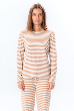 Strippet Langermet Slim Fit - Beige