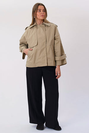 Elara Short Trenchcoat - Beige