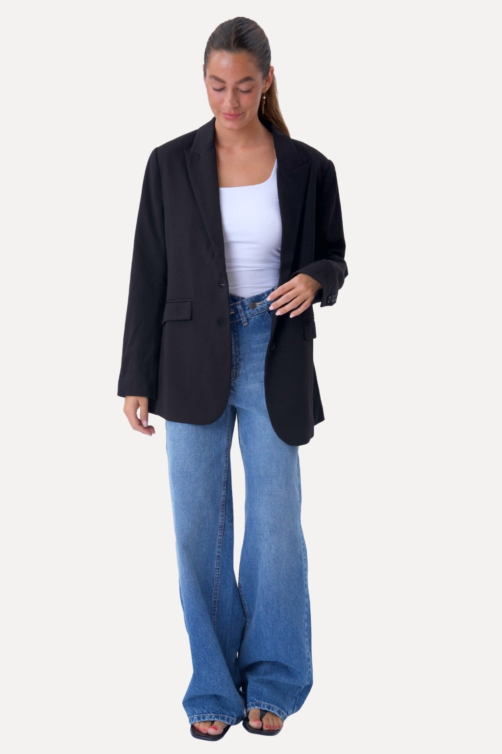 Klassisk fit Blazer - Marineblå
