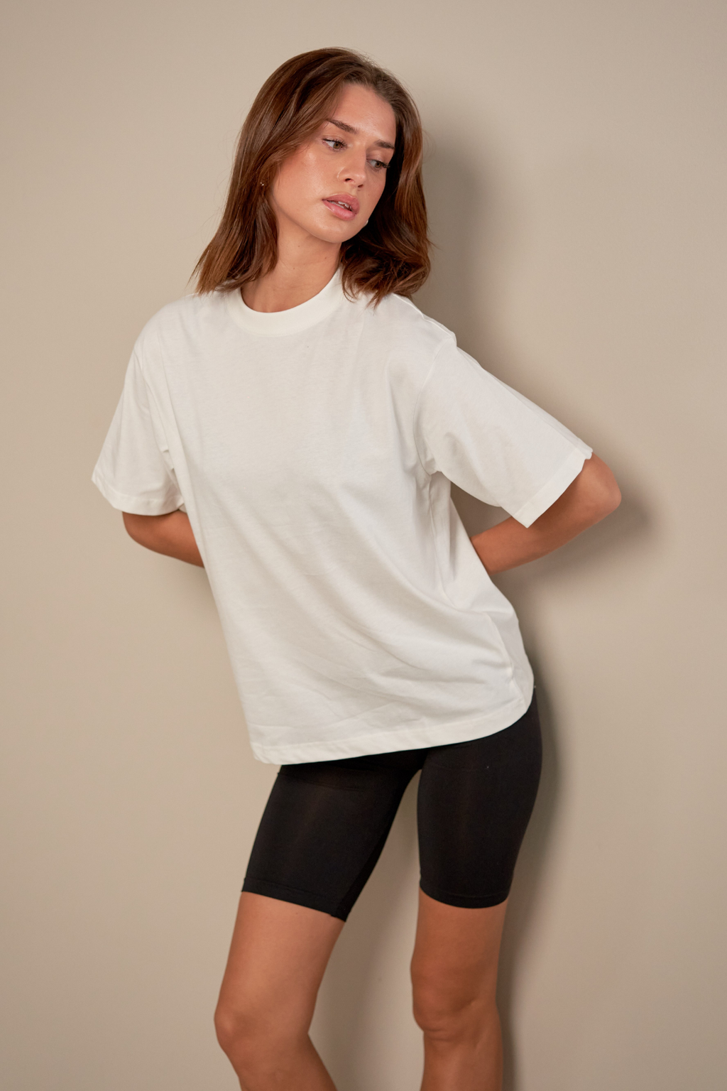 Boxfit T-skjorte - Lys Beige