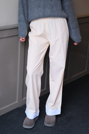 Layla Stripete Pants - Gul