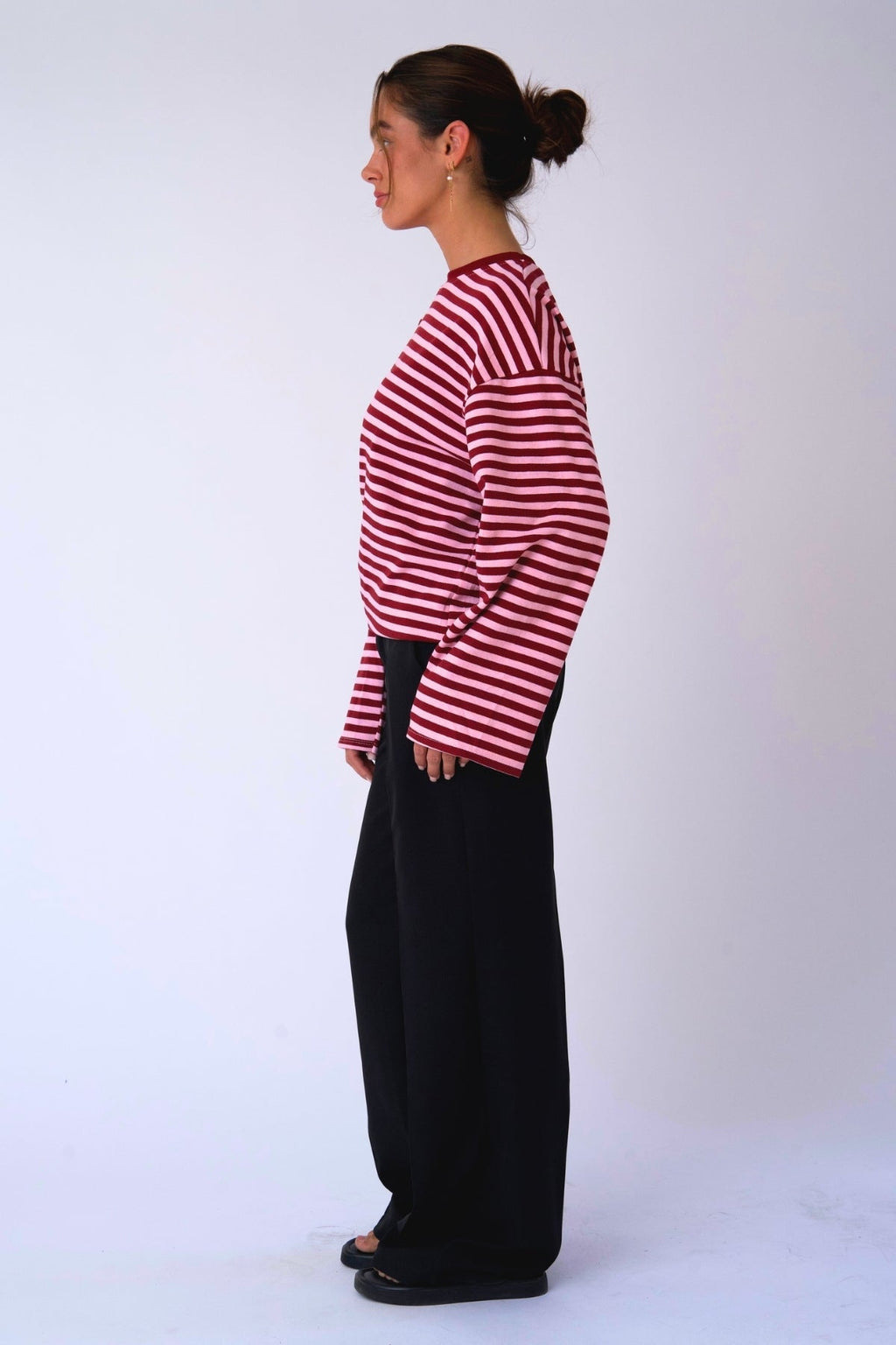 Cleo Bluse - Burgunder/Rosa