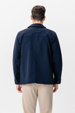 Twill Skjortejakke - Marineblå