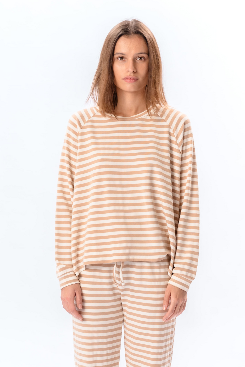 Strippet Langermet Regular Fit - Beige