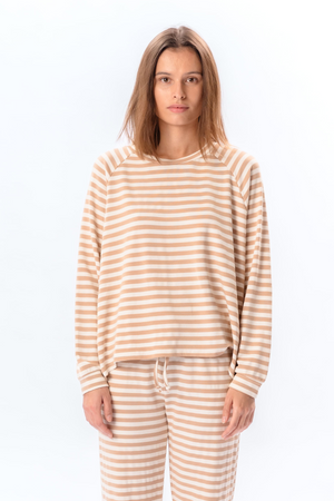 Strippet Langermet Regular Fit - Beige
