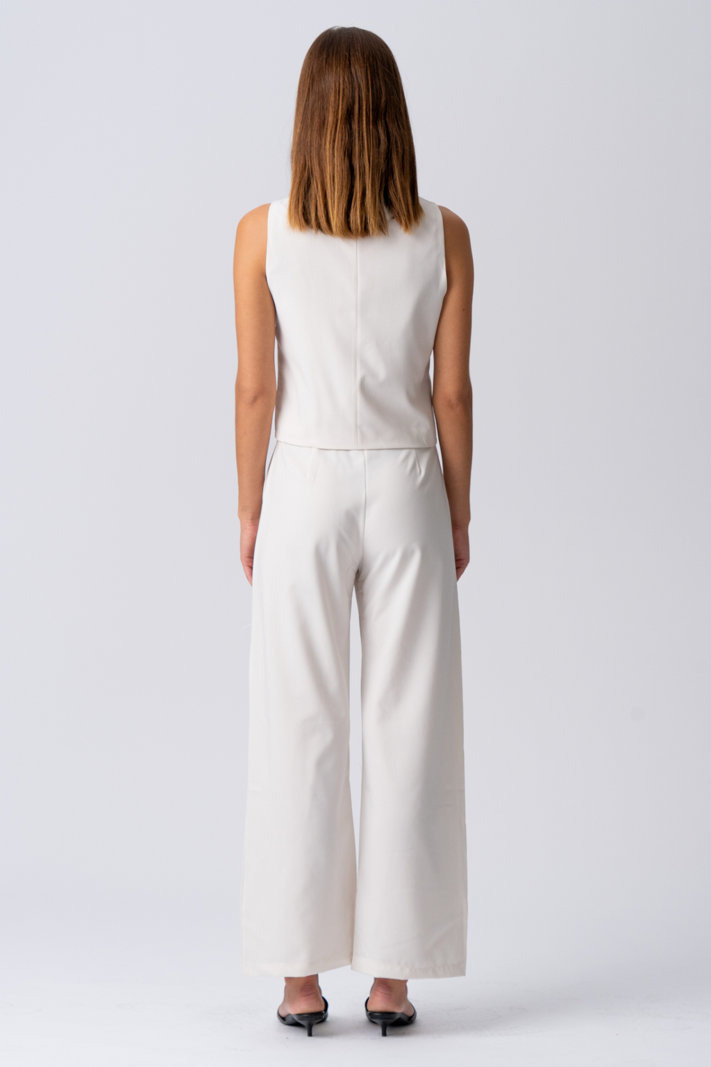 Natalie Vest og Bukser (Lyse Beige) - Pakketilbud