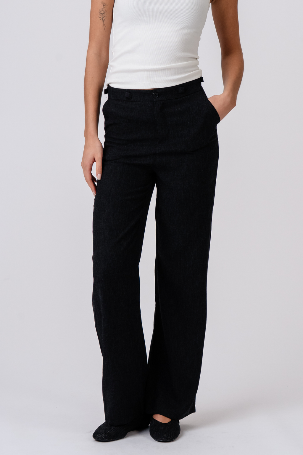 Aya Loose Pants - Svart