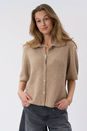 Alba Polo Strikk - Beige