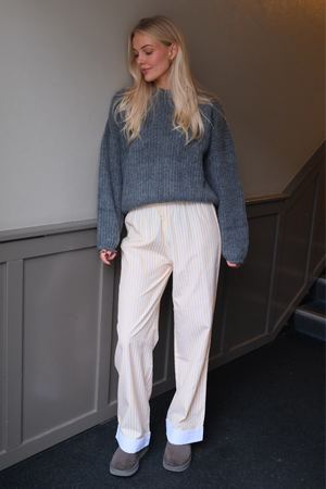 Layla Stripete Pants - Gul