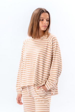 Strippet Langermet Regular Fit - Beige