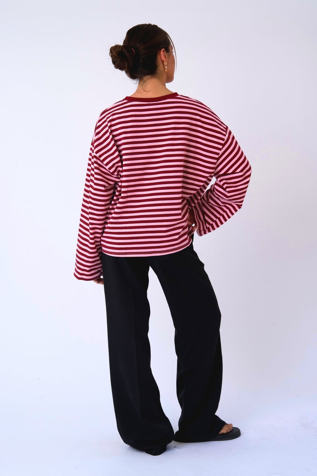 Cleo Bluse - Burgunder/Rosa