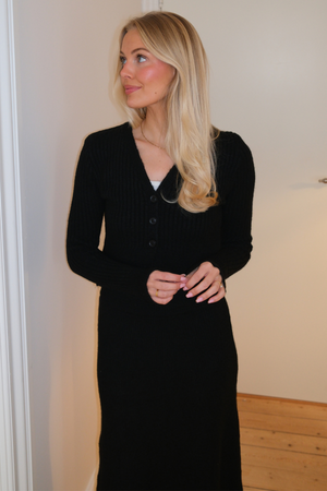 Nova Tie Blouse Knit - Svart