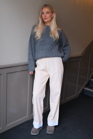 Layla Stripete Pants - Gul