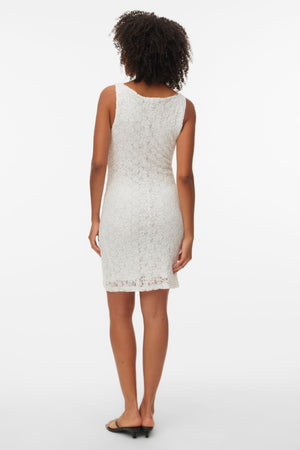 Dolly Boat Neck Kort Kjole - Snow White