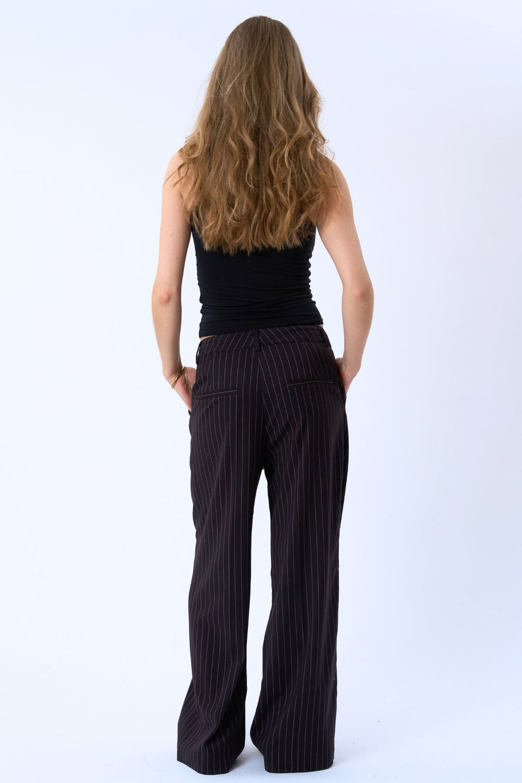 Paloma Pinstripe Pants - Mørkebrun