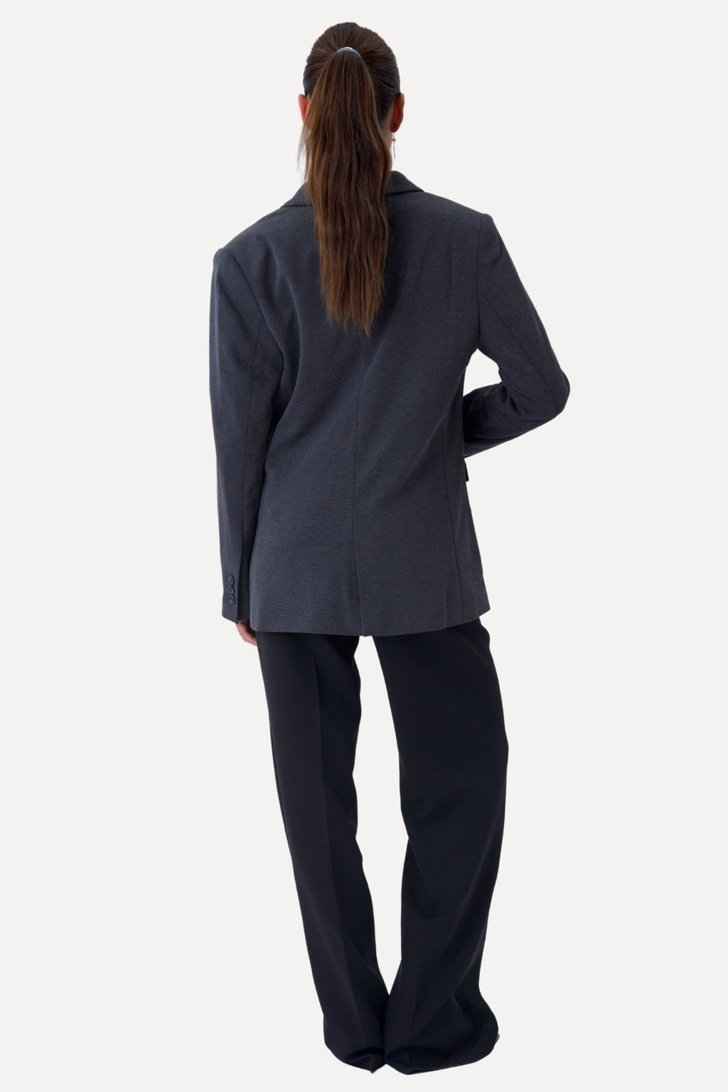 Klassisk fit Blazer - Mørk Grå