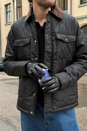 Vattert Jakke - Svart