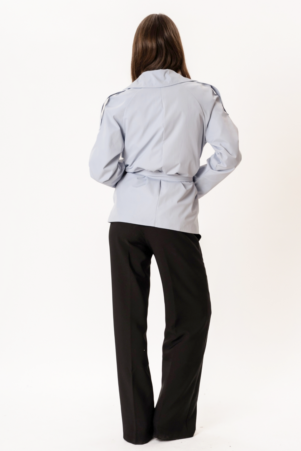 Sia Short Trenchcoat - Lyseblå