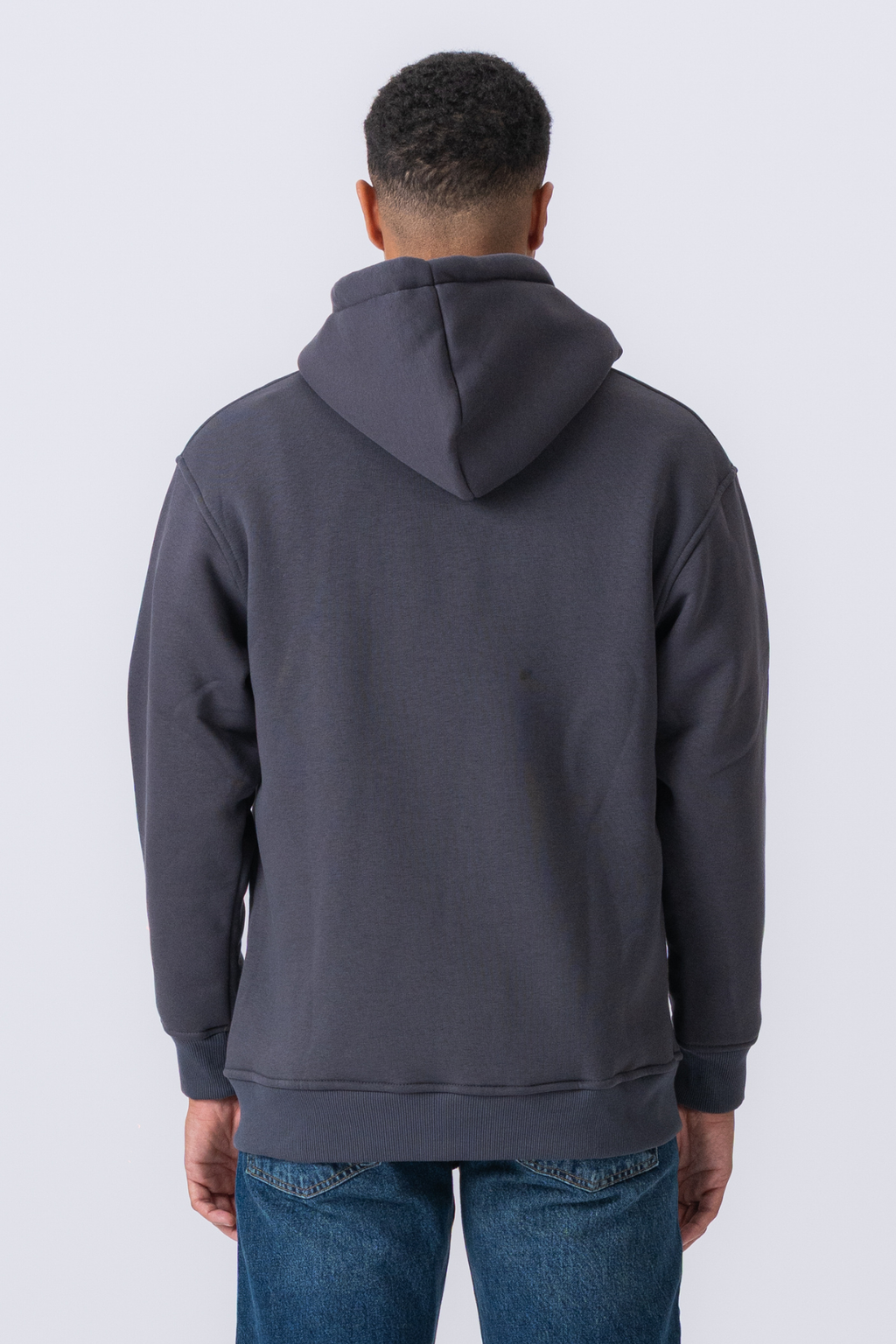 Relaxed Zip Hoodie - Mørk Grå
