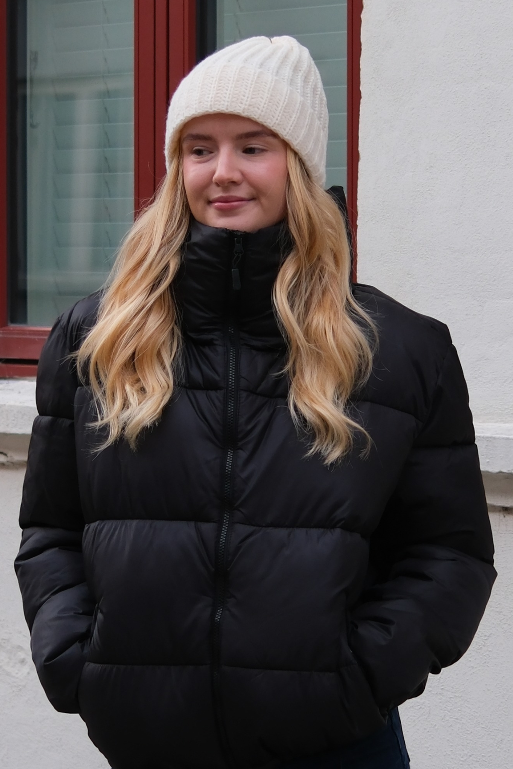 Ribbed Beanie - Lys beige