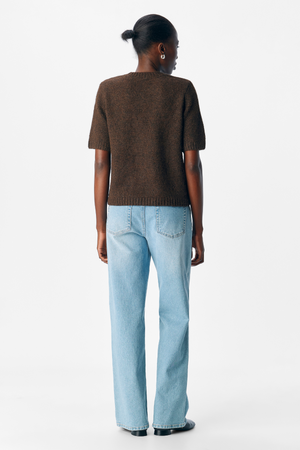 Aggia S/S Strikkegenser - Sjöbrun