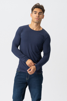 Langermet Muscle T-shirt - Navy