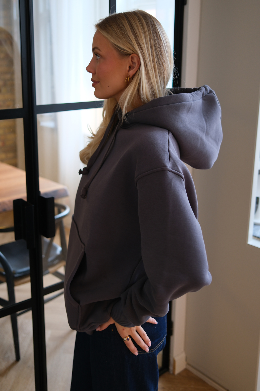 Stella Oversized Hoodie - Mørk Grå