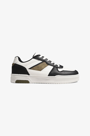 Klassisk Sneaker - Hvit/Svart/Khaki