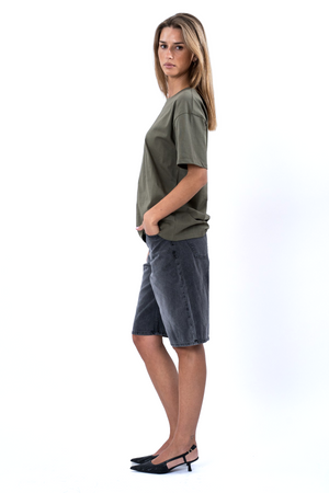 Heavy Boxfit Tee - Oliven
