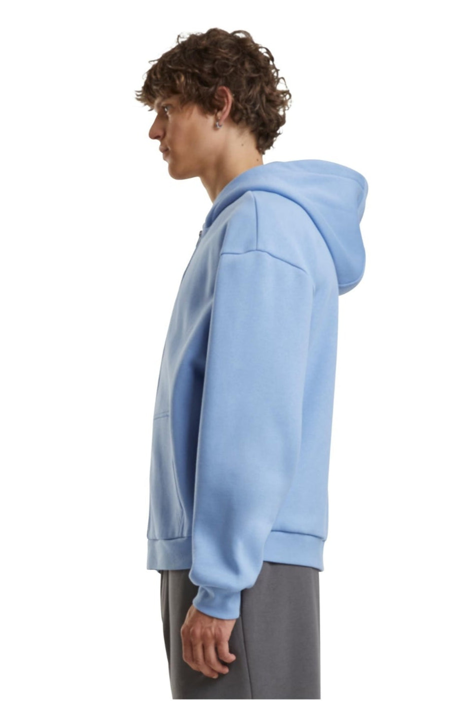 Everyday Zip Hoodie - Pudderblå