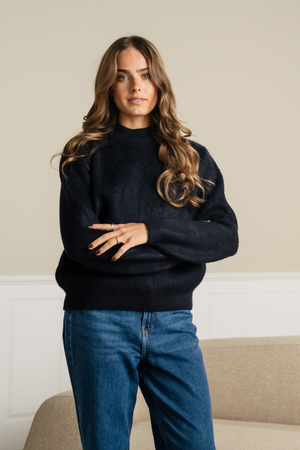 Hazel Strikkegenser - Svart