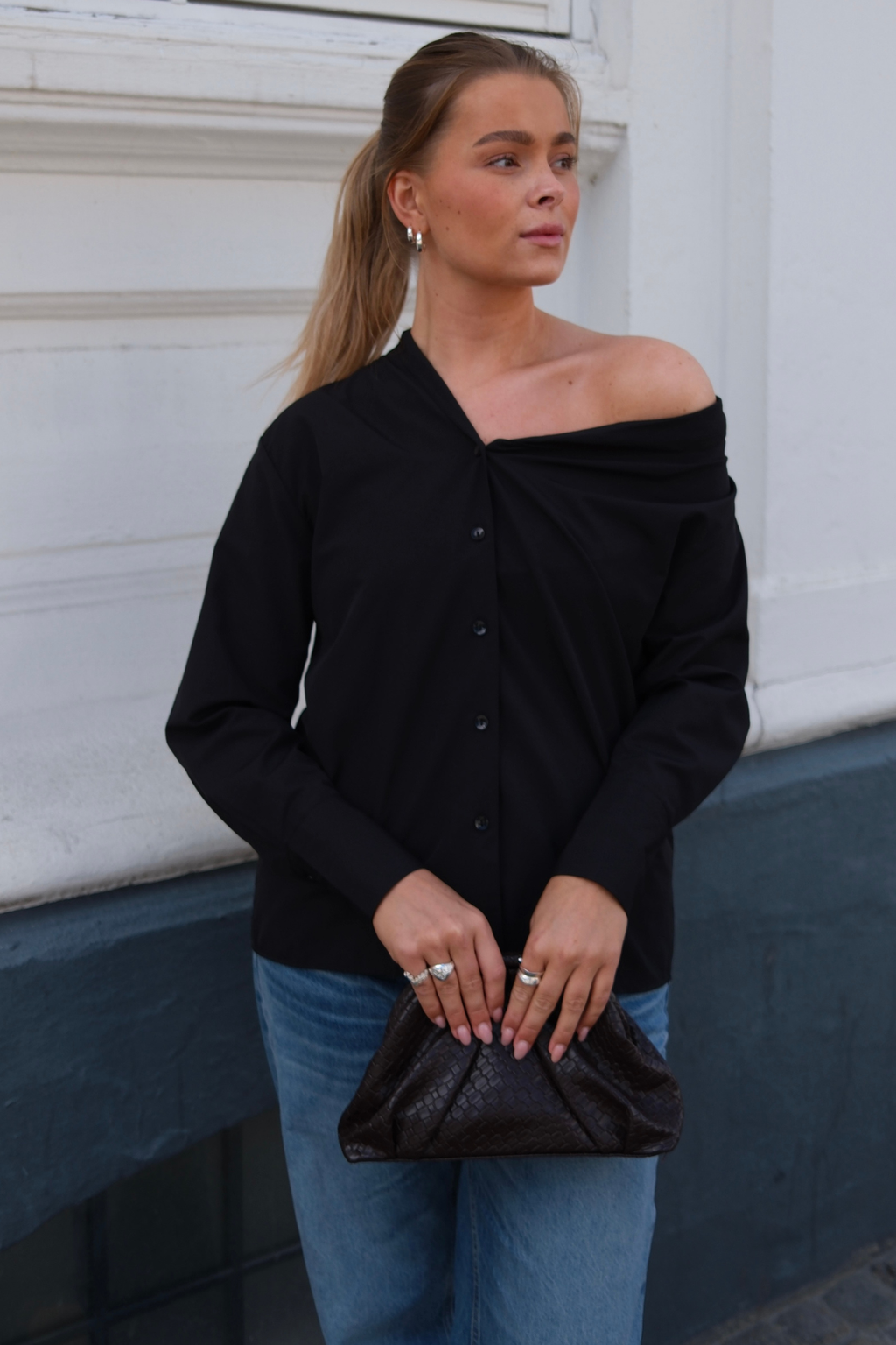 Serena Oversized Skjorte - Svart