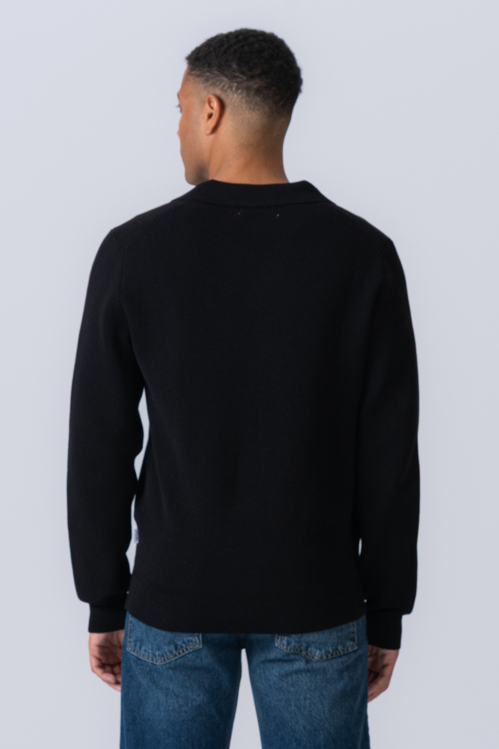 Samuel Strikket Polo - Svart