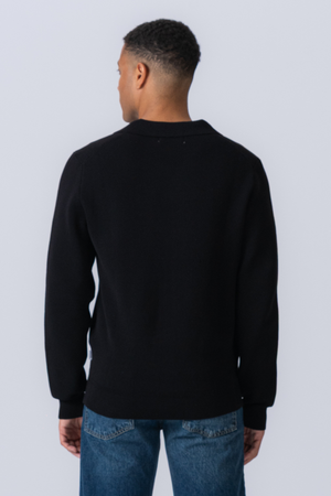 Samuel Strikket Polo - Svart