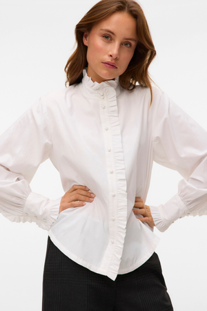 Fanni Ruffel Top - Snøhvit