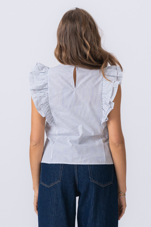 Aila Top - Snow White / Svart