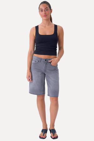 Denim Shorts - Grå