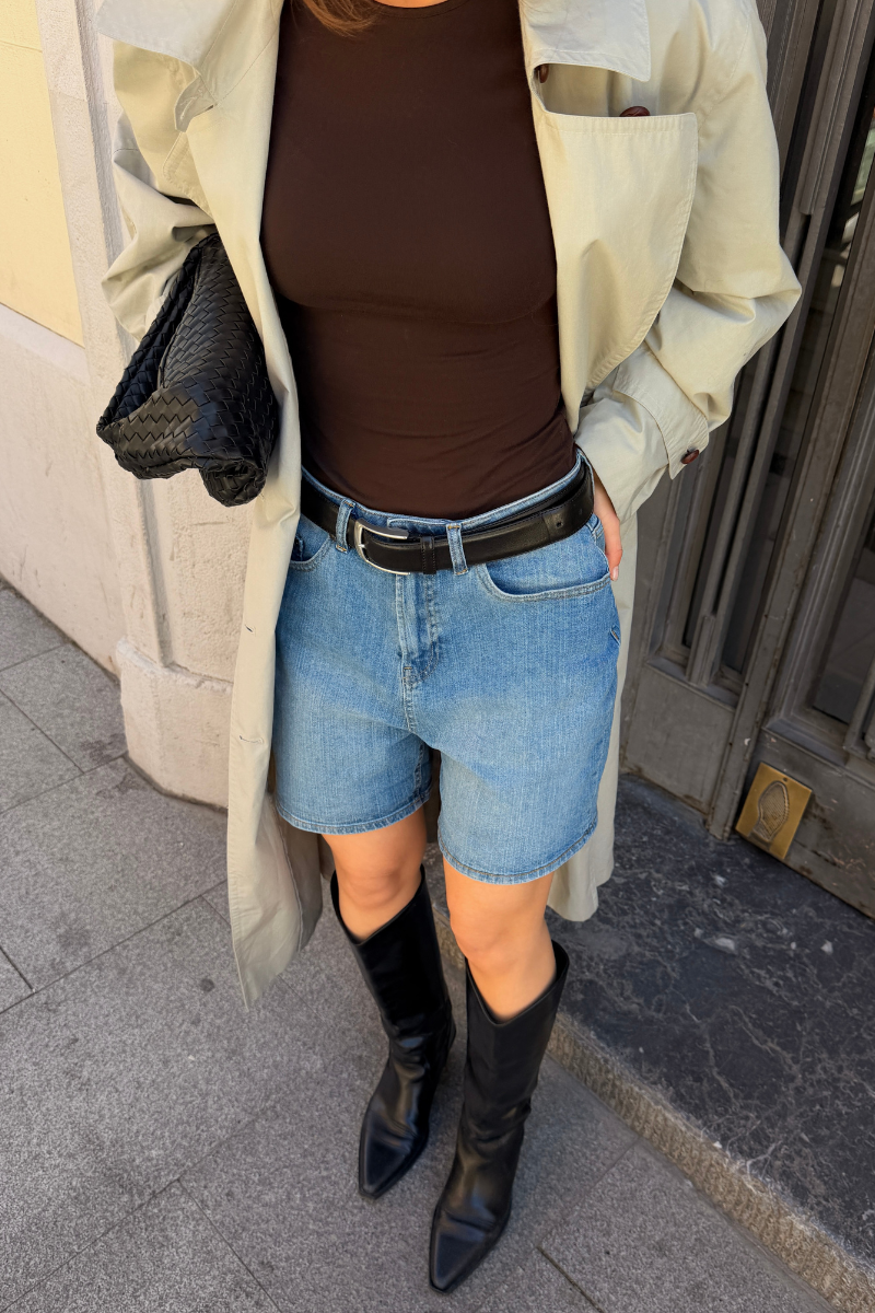 Denim Shorts - Medium Blue Denim