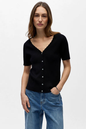 Kelly Re V-Neck Cardigan - Svart