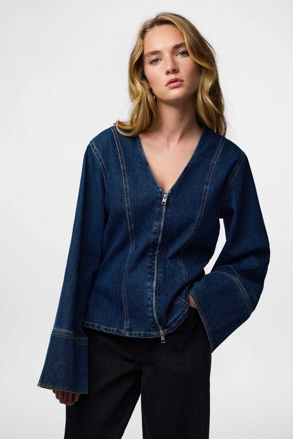Flora Denimskjorte - Dark Blue Denim