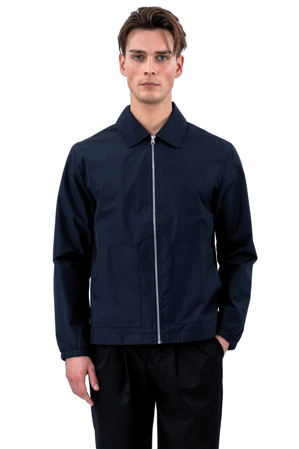 Short Zip Jakke - Navy