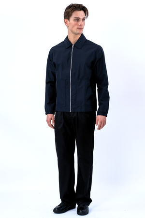 Short Zip Jakke - Navy